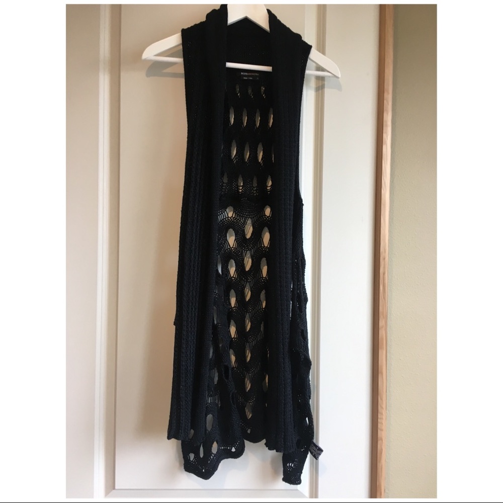 BCBGMAXAZRIA Festival Knitted Long Vest